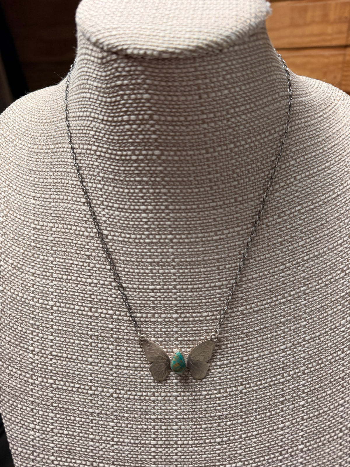 Kingman Center Stone Butterfly Necklace