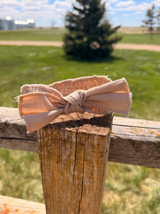 Organic Twill Smocked Headband