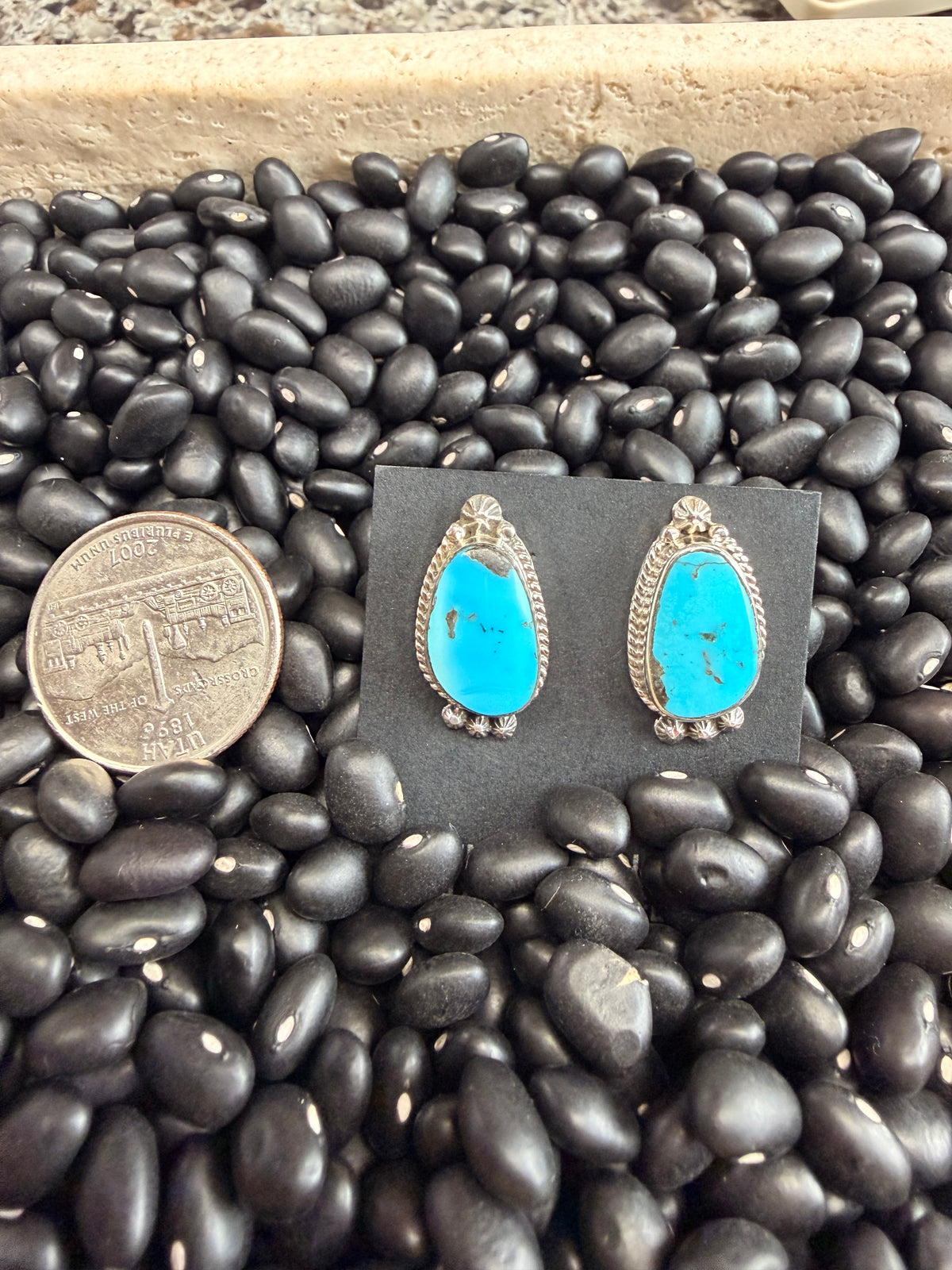 Sharon McCarthy Turquoise Stud Earrings