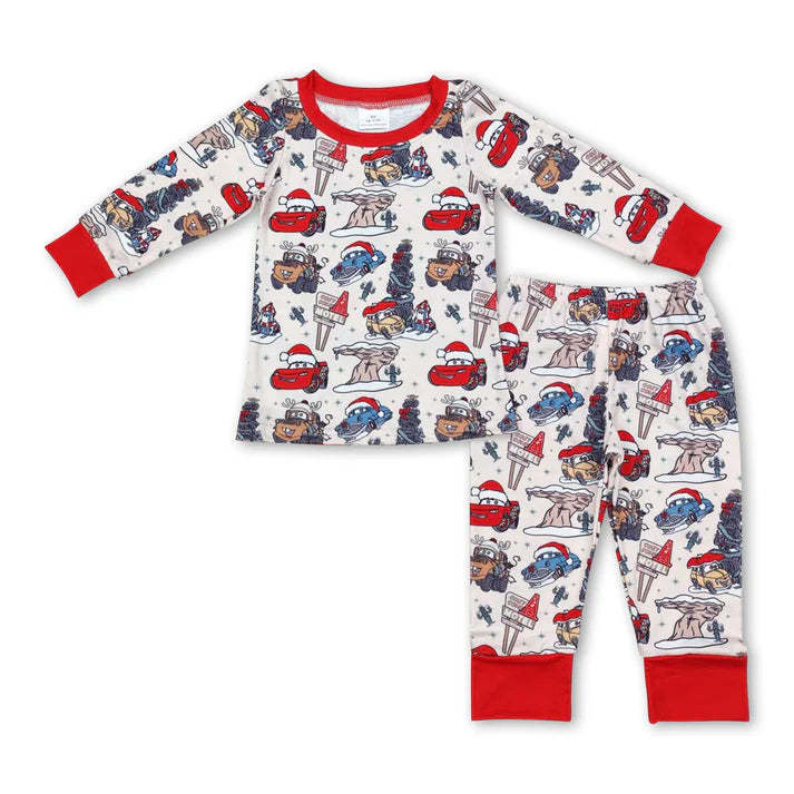 Long Sleeve Cars Christmas Pjs