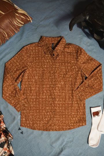 Brand Your Cattle Kids Button Up