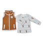 Kids stripe deer long sleeve with vest