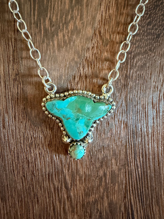 Cow Kingman Turq. Necklace