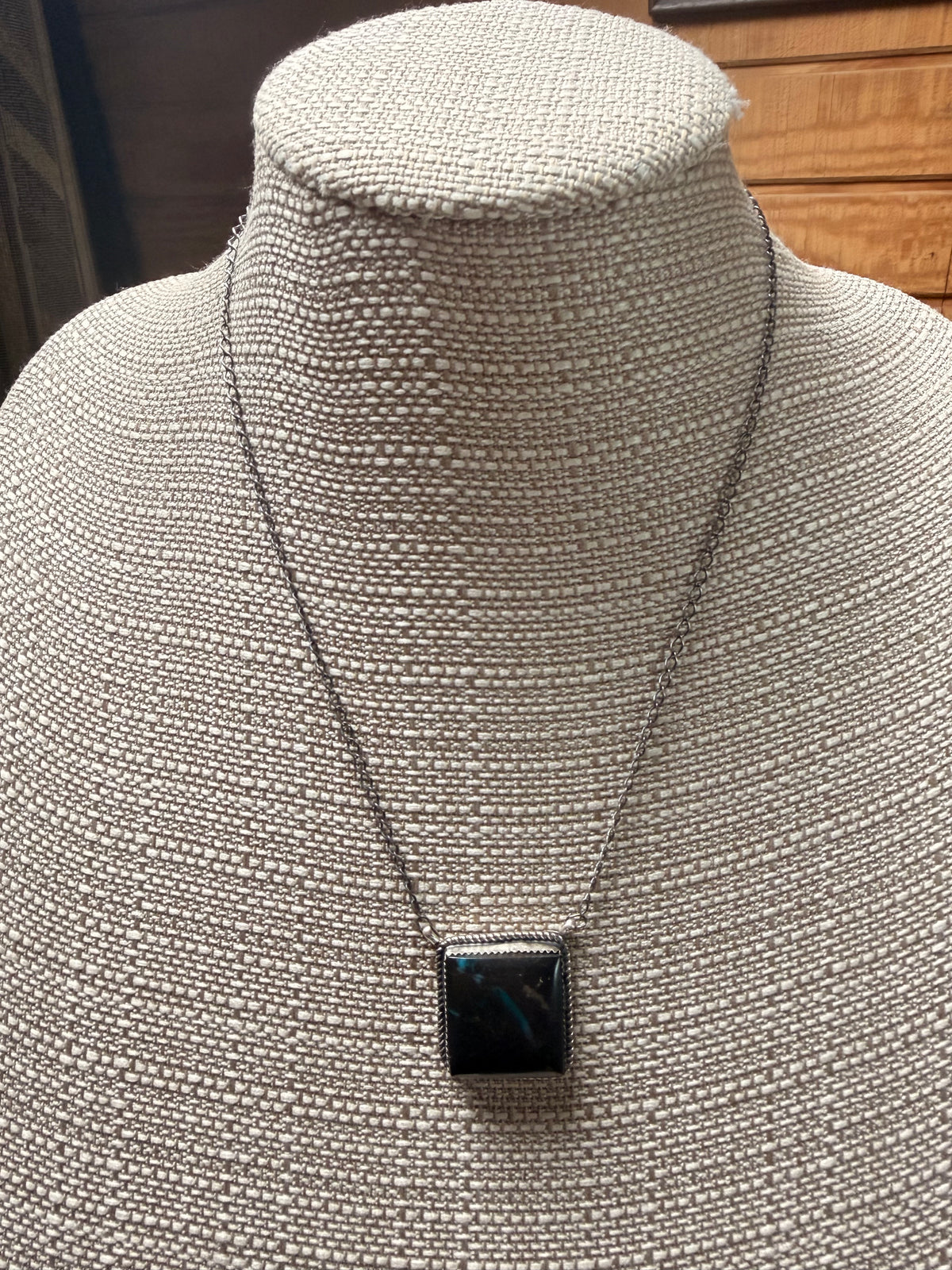 Mid-Size Blue Moon Square Necklace