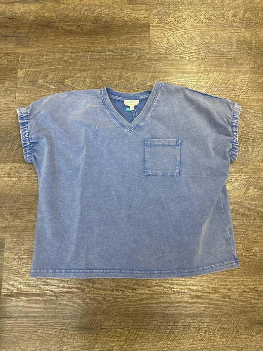 Girls Washed V Neck