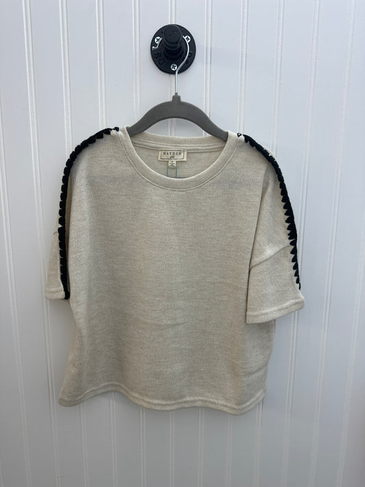 Girls Contrast Stitch Detail Drop Shoulder Knit Top