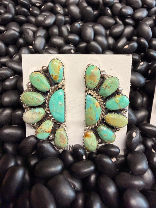 Turquoise Half Cluster Studs
