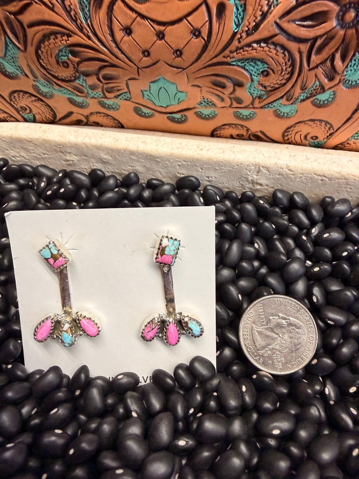 Cotton Candy Ear Jacket Earrings