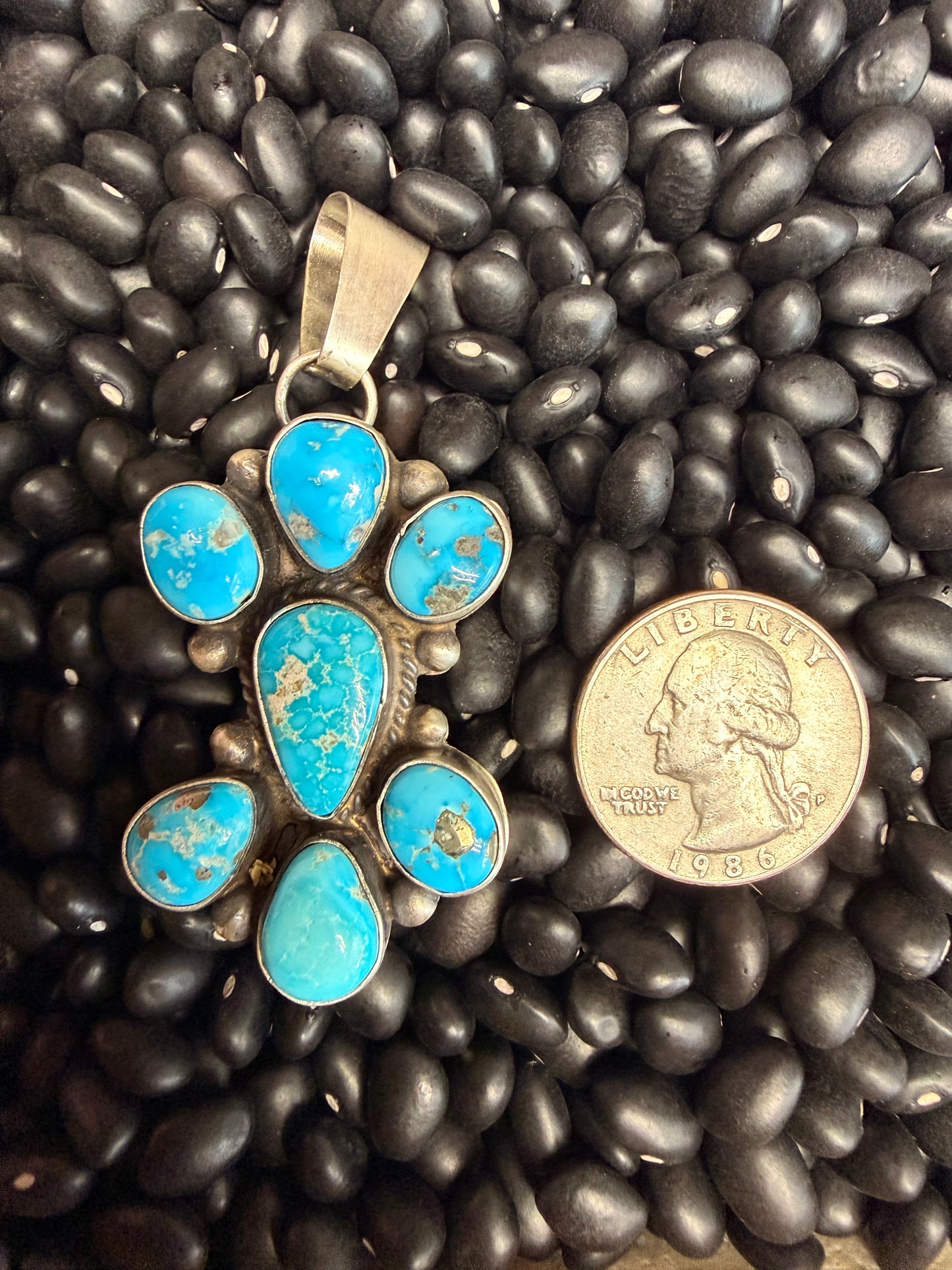 Vicky Hicks Turquoise Cluster Pendant