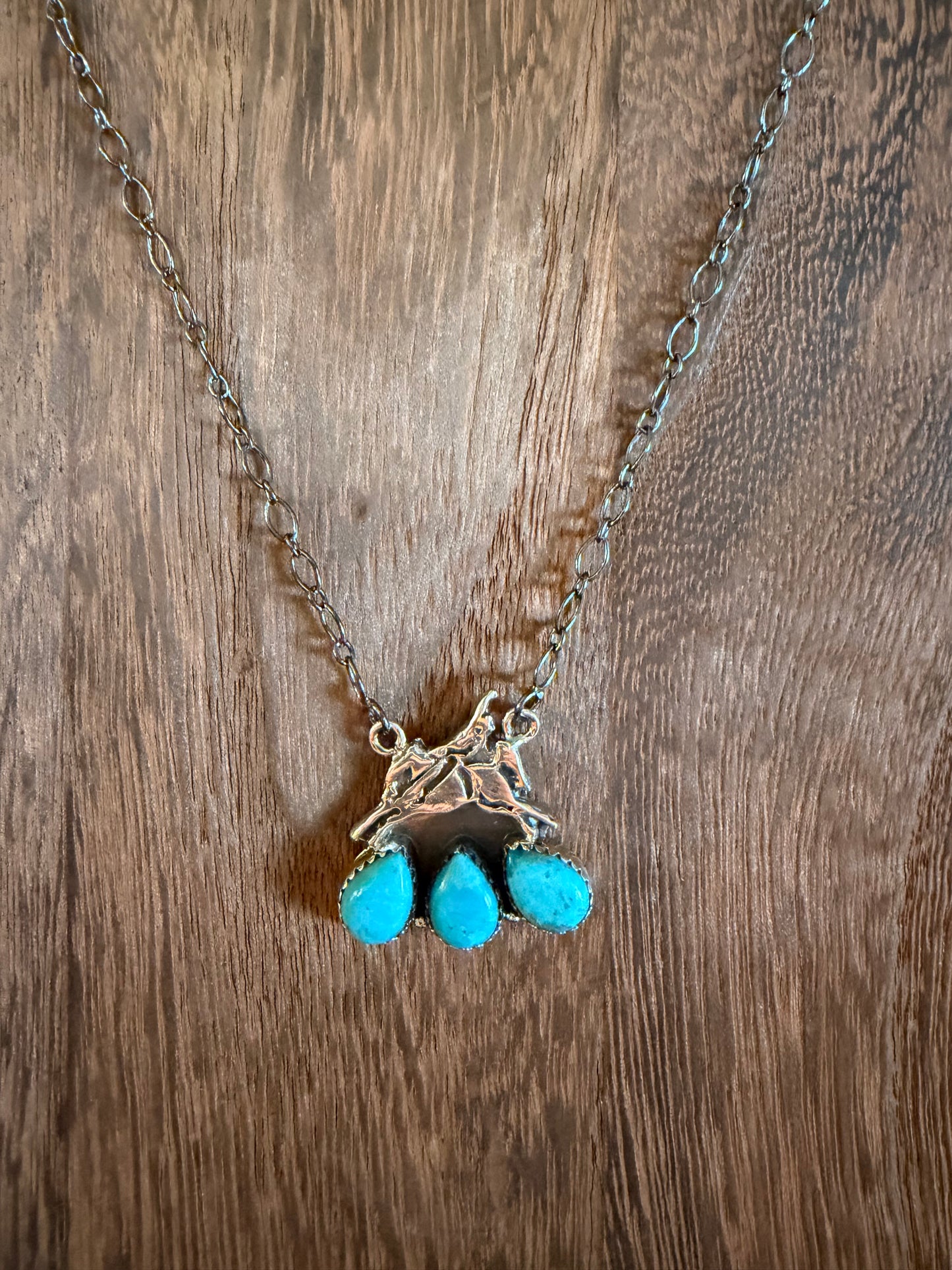 Born to Bronc Kingman Turq. Necklace