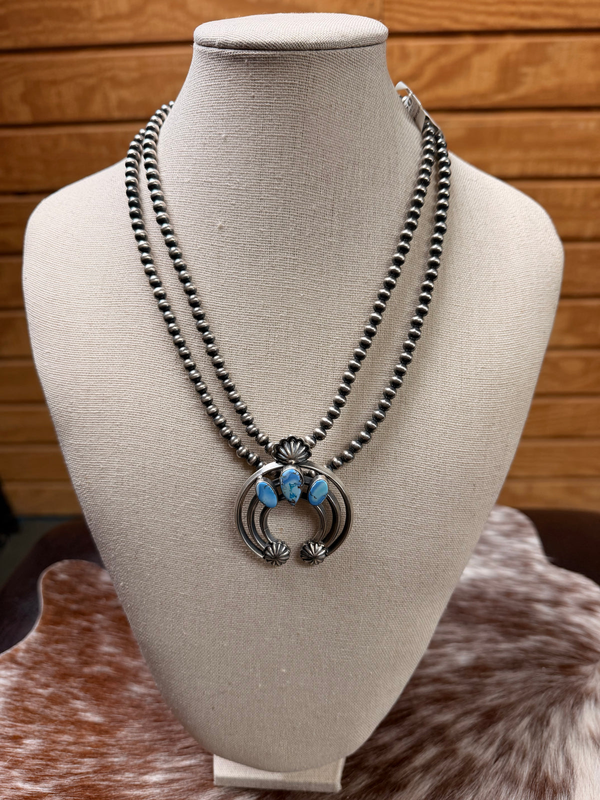 Davey Morgan l Double-Strand Pear & Turquoise Naja Necklace