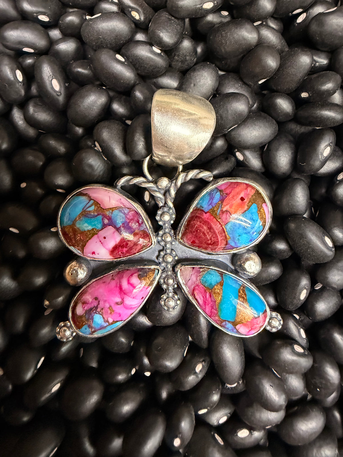 Larry Kaye Cotton Candy Butterfly Pendant