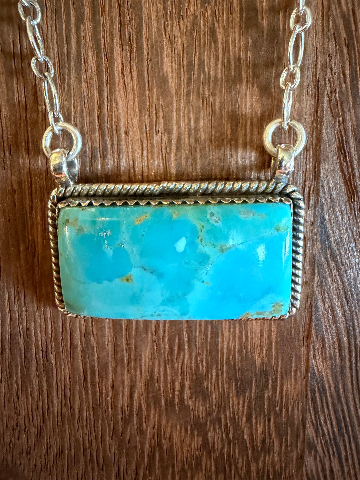 Kingman Turq. Bar Necklace