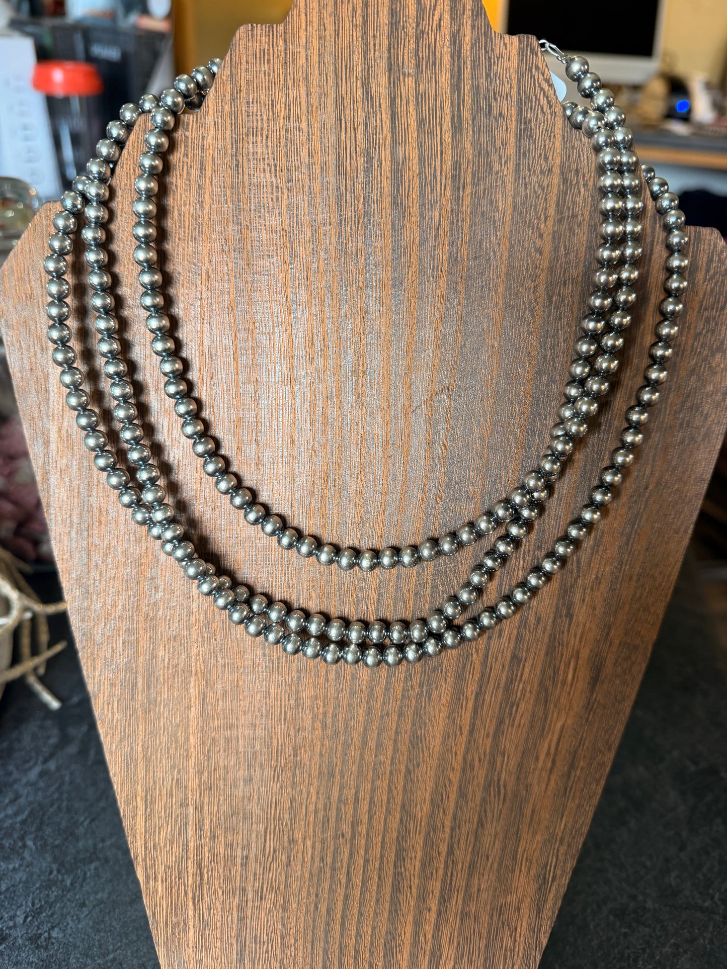 Sterling Silver Pearls Necklace 6mm