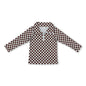 Long Sleeve Brown Plaid Kids Pullover