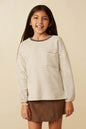 Girls Soft Stripe Knit Long Sleeve Tee
