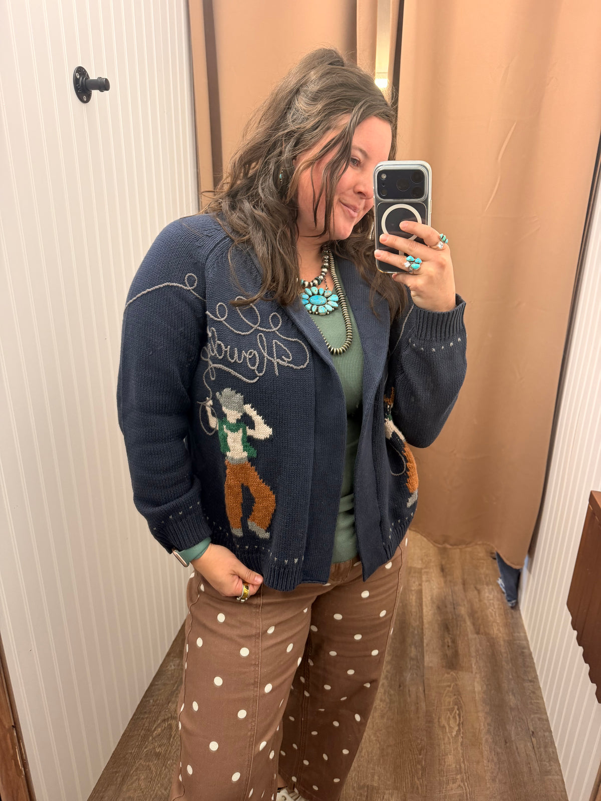 HOWDY COWBOY JACQUARD CARDIGAN