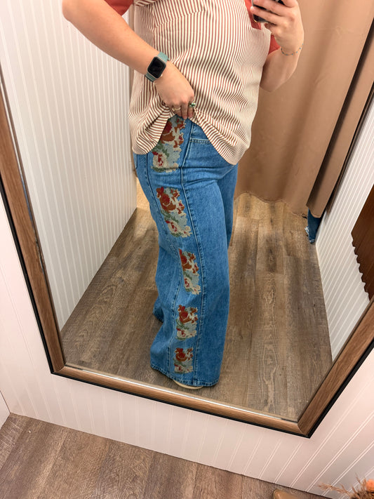 Wildflower Lane Wide Leg Jeans 🌸