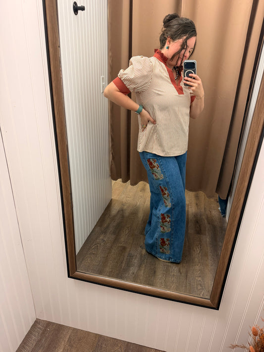 Wildflower Lane Wide Leg Jeans 🌸