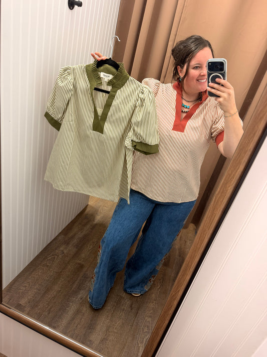 The Harper Stripe Blouse