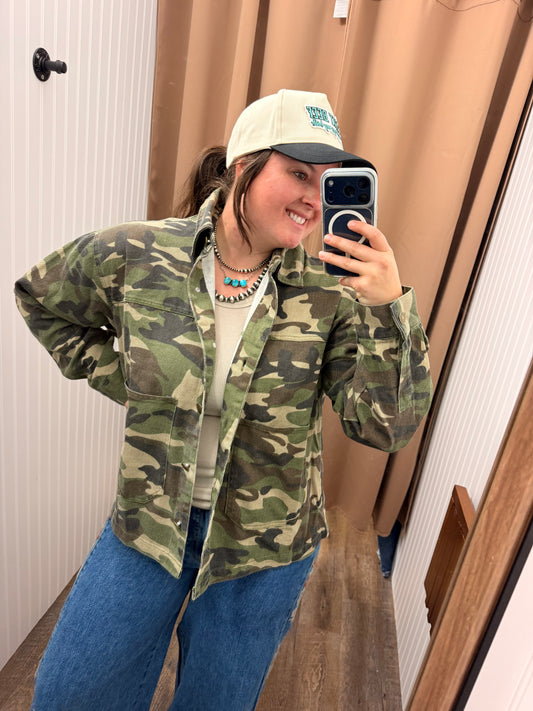 Off the Grid Camo Shacket 🌿