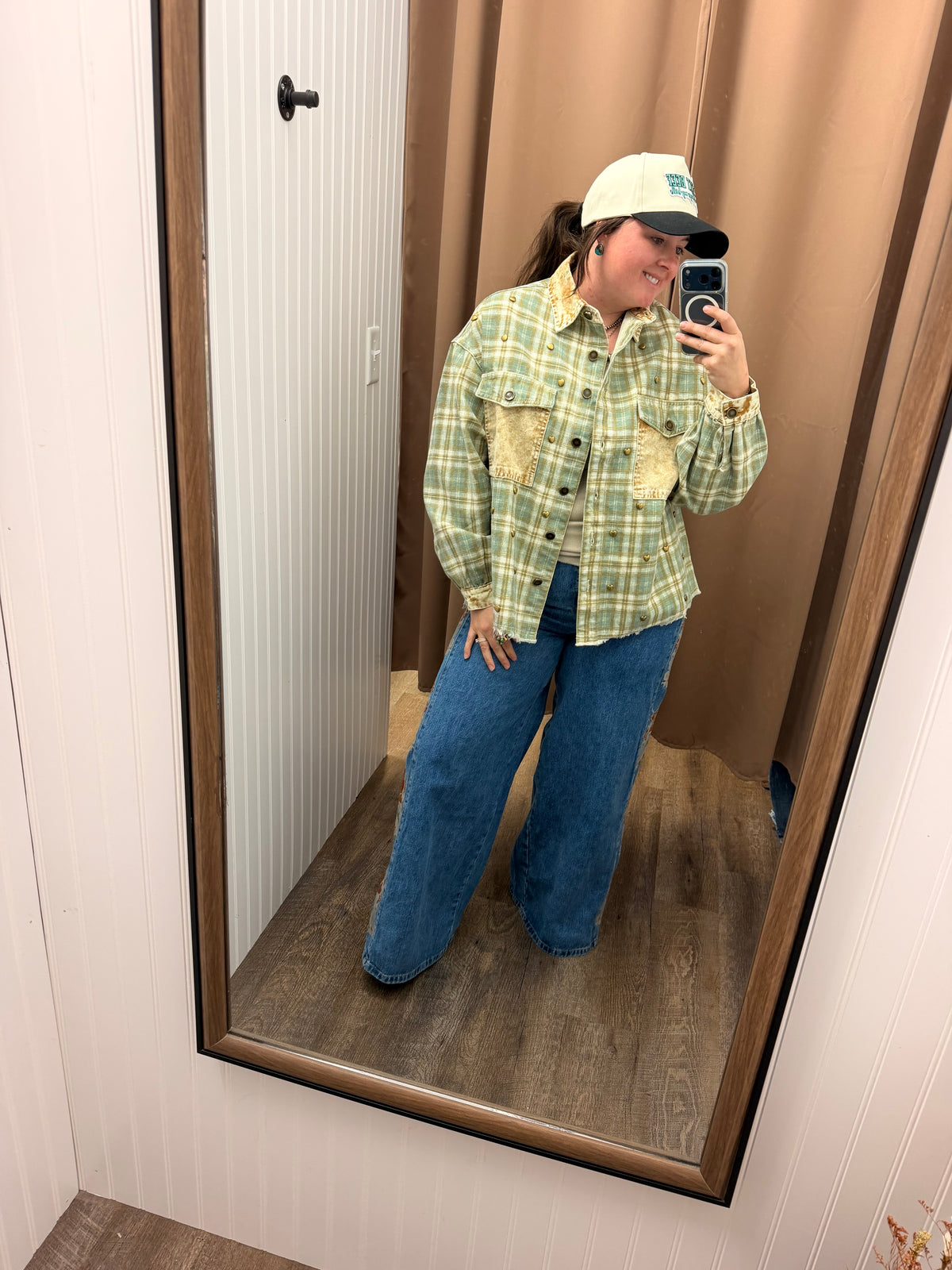 Heart of Gold Plaid Shacket