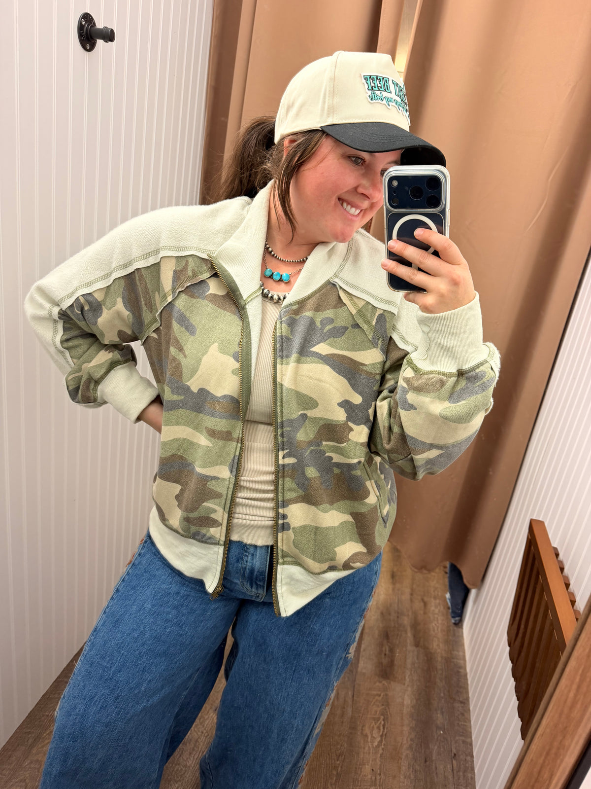 Camo & Cozy Zip-Up Jacket 🌿