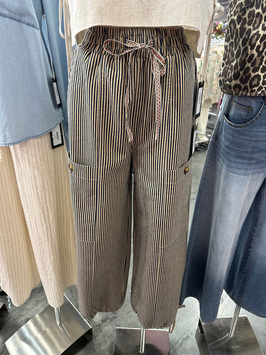 Vintage Washed Stripe Pants