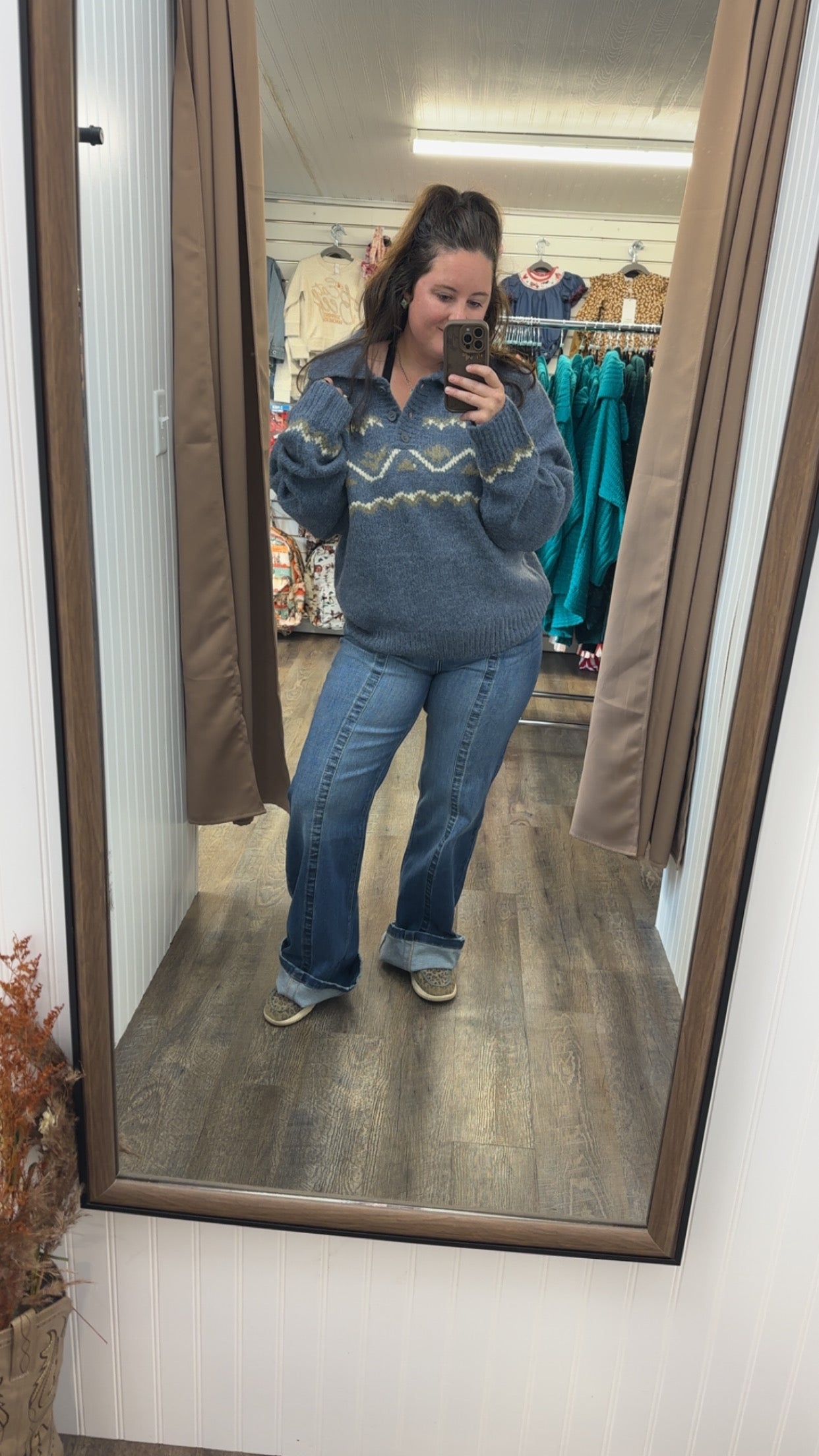 Cozy Fit Knit Sweater With Relaxed Collar