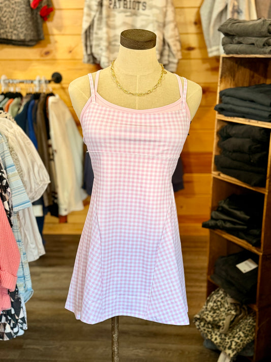 Blush & Gingham Dress