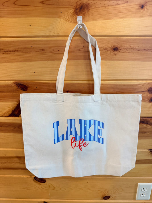 Lake Tote Bag Boating Tote Bag Canvas Tote Bag