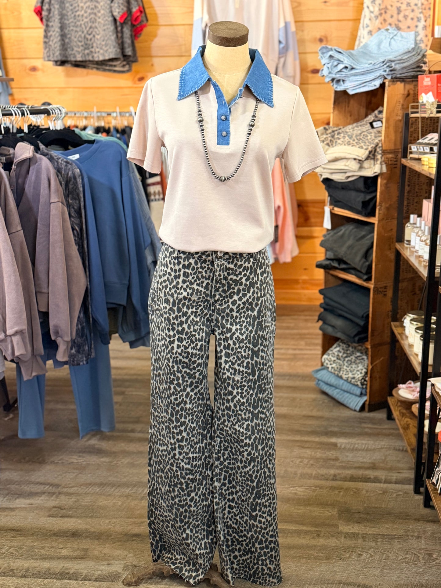 Prairie Roam High Waist Leopard Jeans