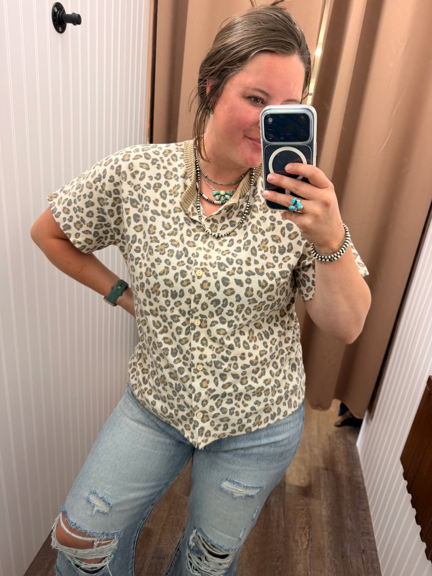 Wild Side Collared Button-Up