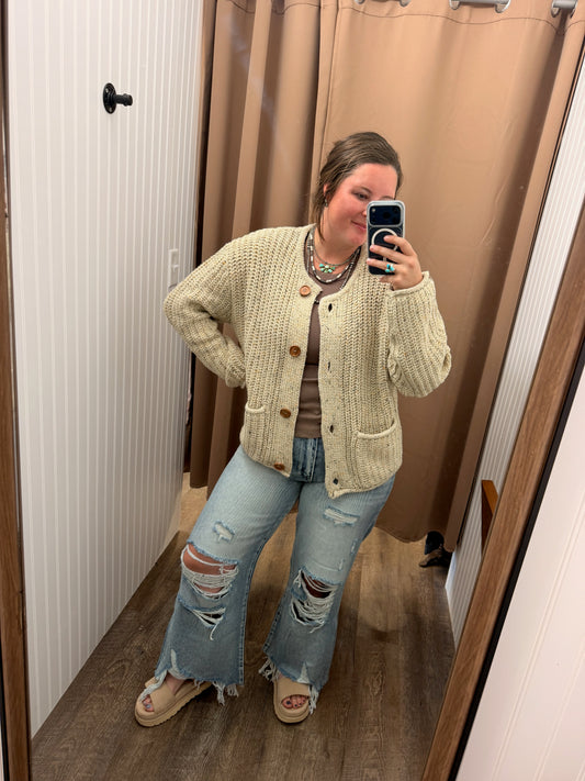 Cozy Speckled Knit Cardigan