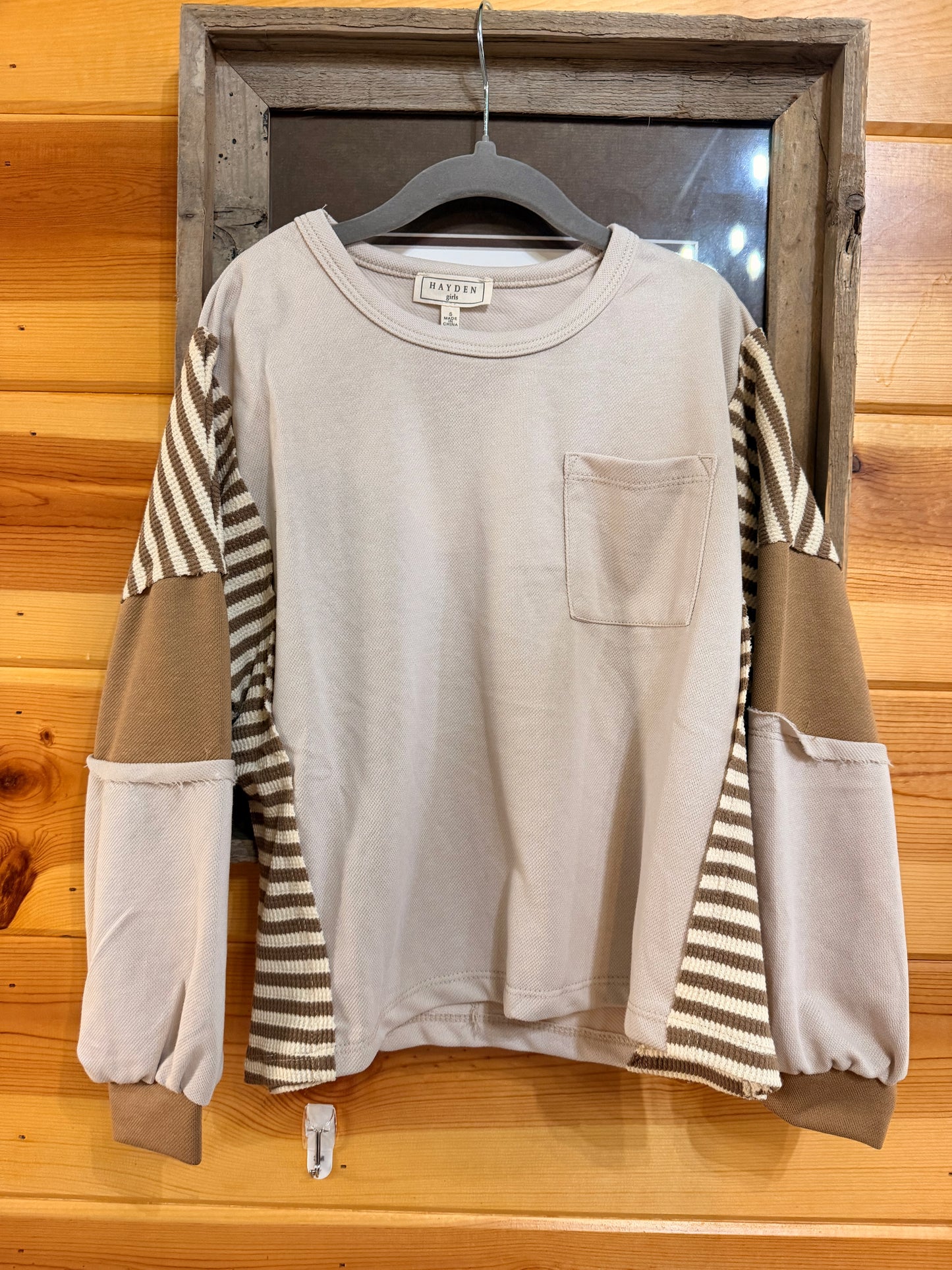 Girls Mocha Mix Pullover