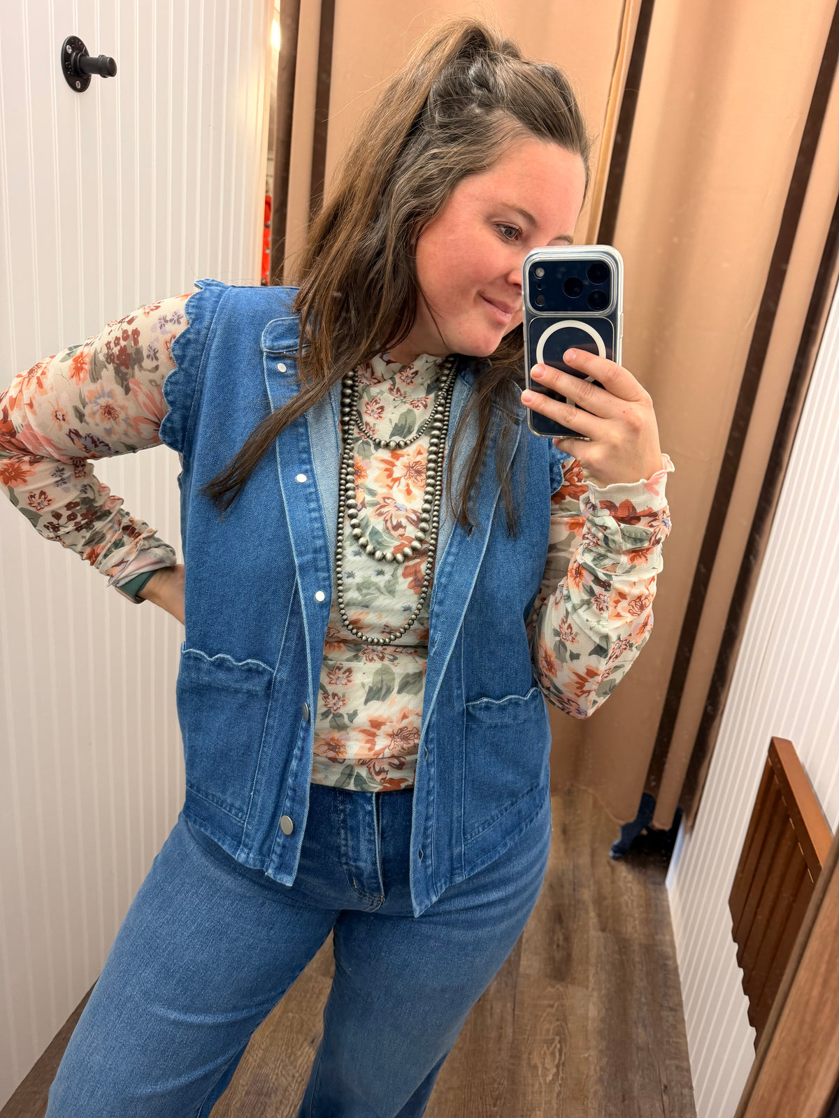 Floral Mesh Top