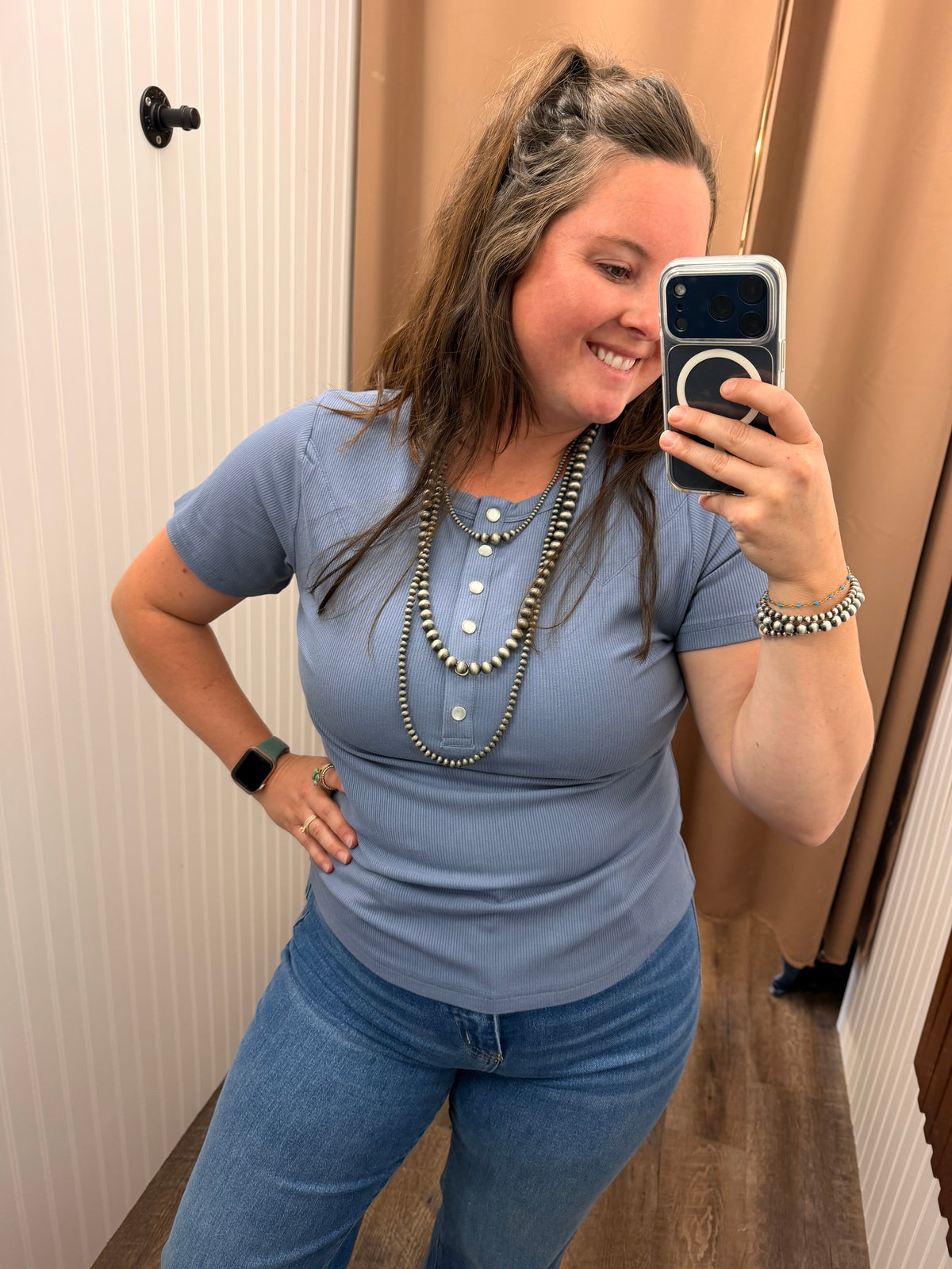 Ribbed Western Henley (2 Colors)
