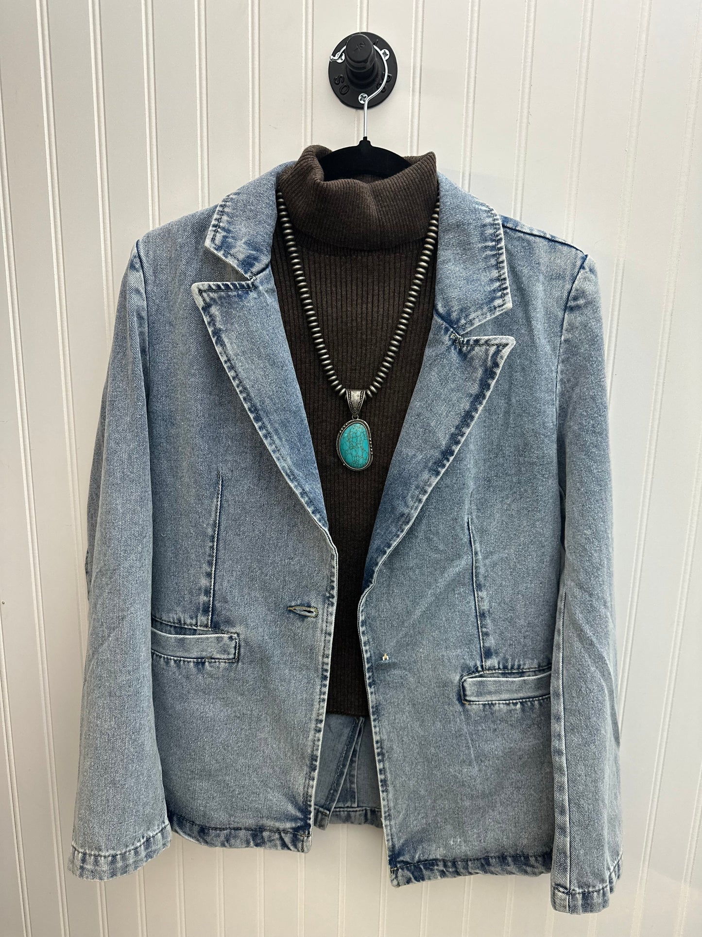 Denim Light Wash Blazer 111