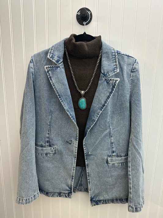 Denim Light Wash Blazer 111