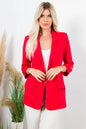 BLAZER W/ ROLL UP SLEEVE & FLAP POCKET (2 Colors)