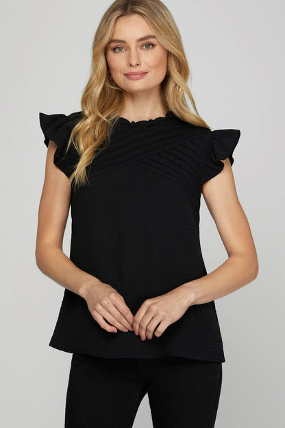 Ruffle Sleeve Blouse
