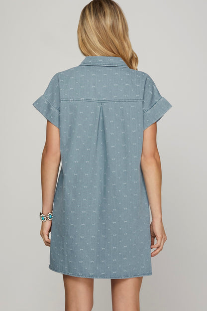 Denim Bow Dress