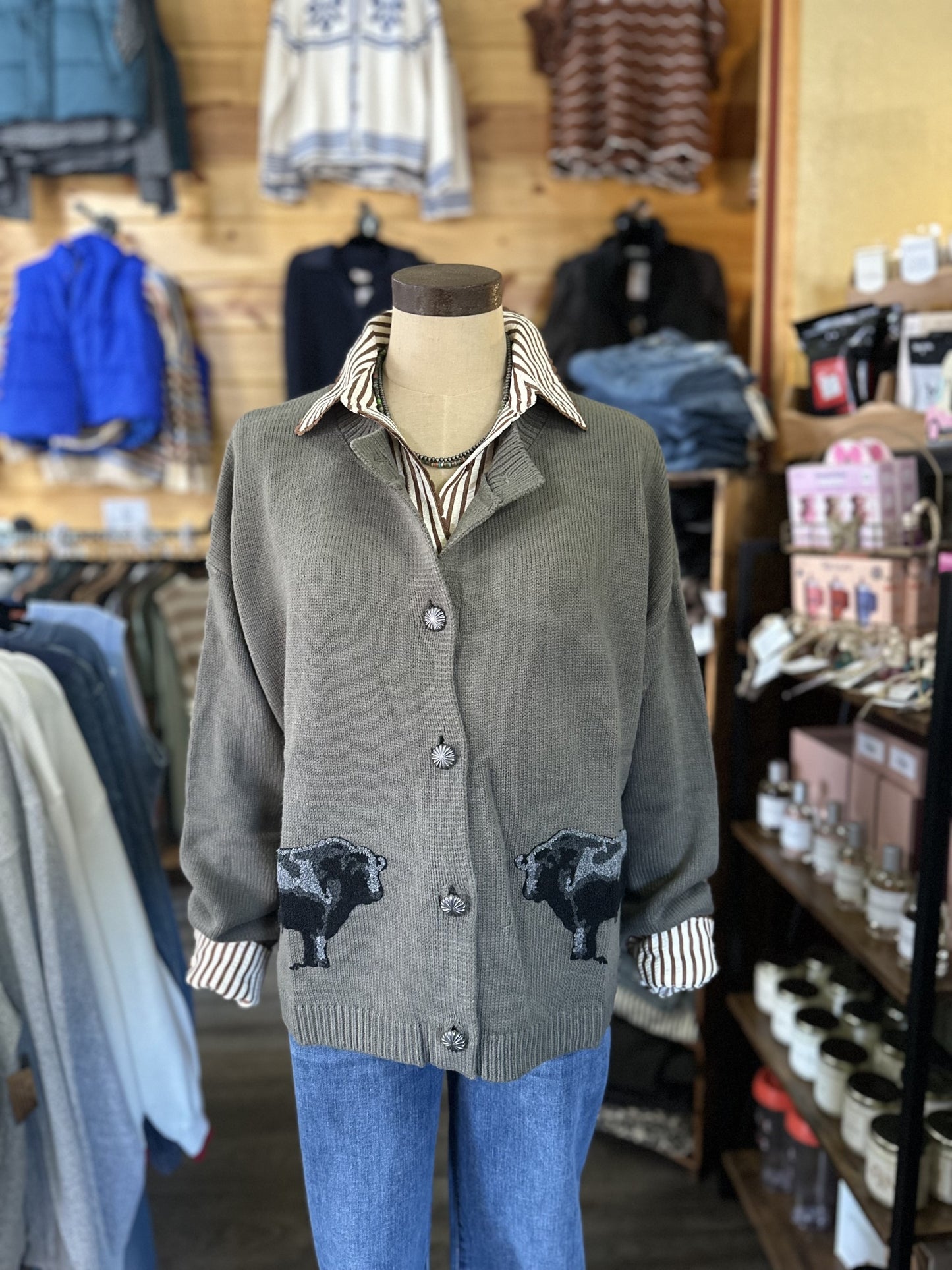 The Black Angus Button Cardigan
