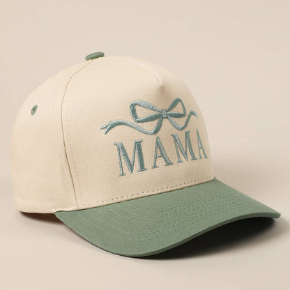 MAMA Ribbon Embroidered Two-Tone Trucker Hat (2 Colors)