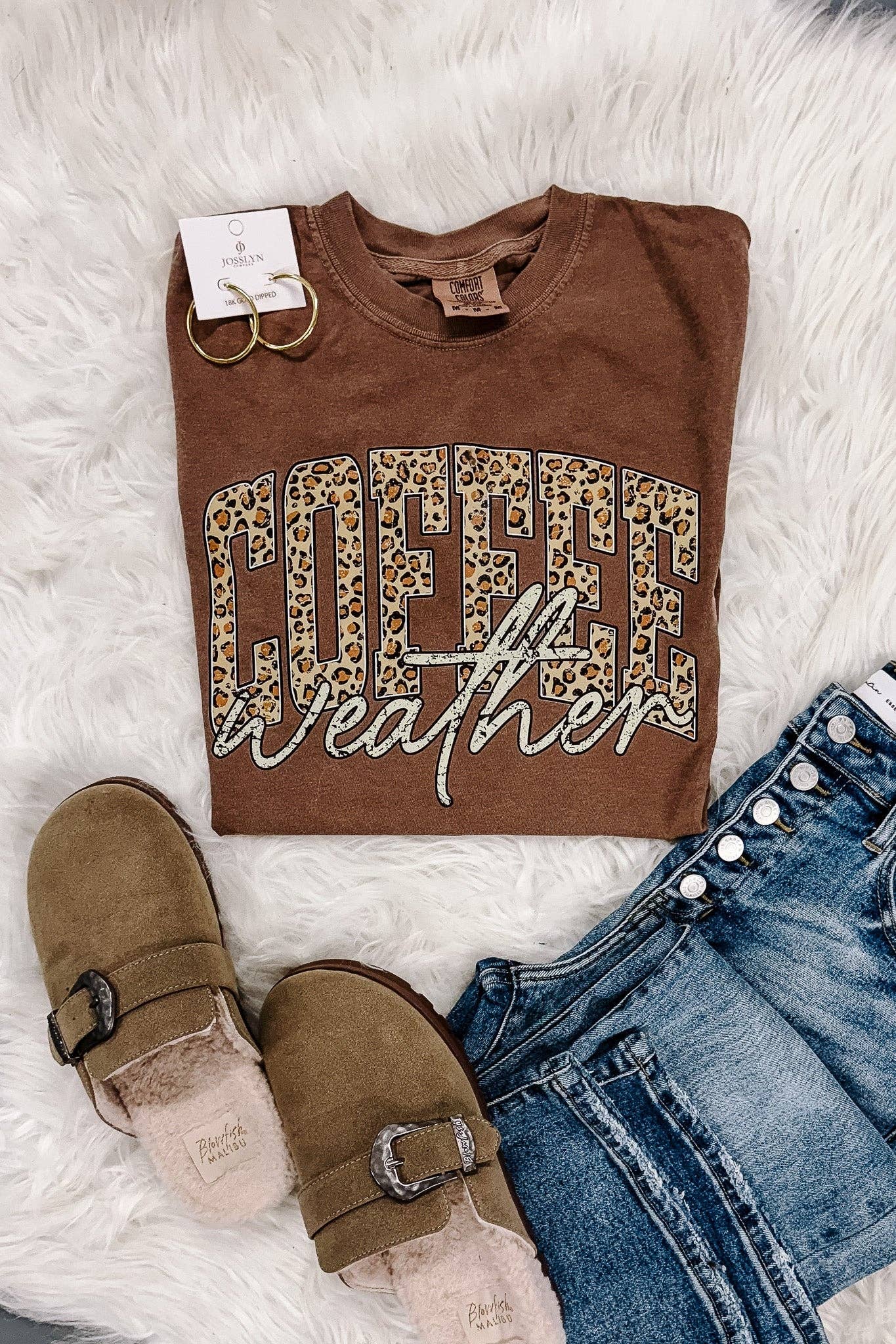 Leopard Coffee Weather Graphic
