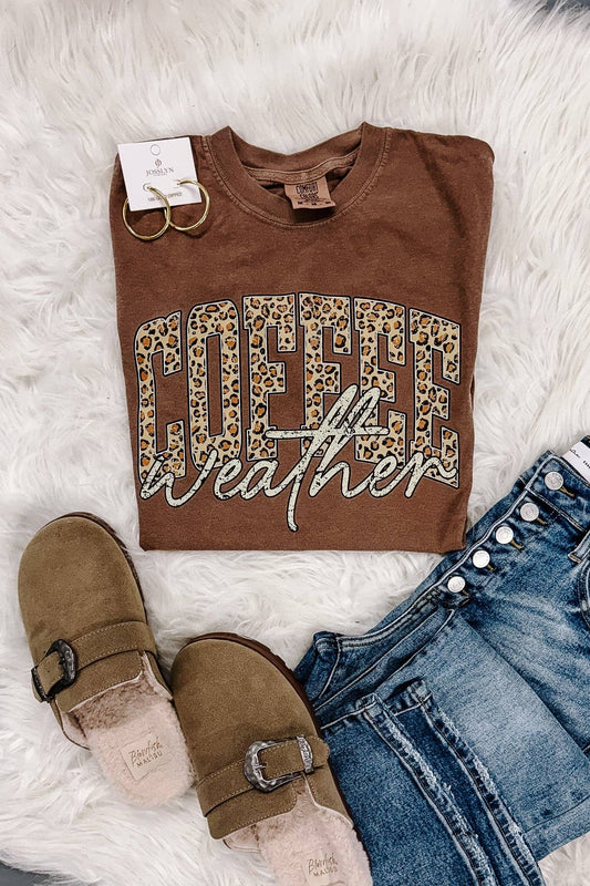 Leopard Coffee Weather Graphic