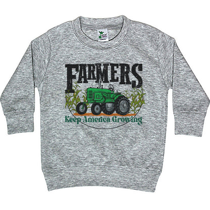 Kids Green Tractor Farm Long Sleeve