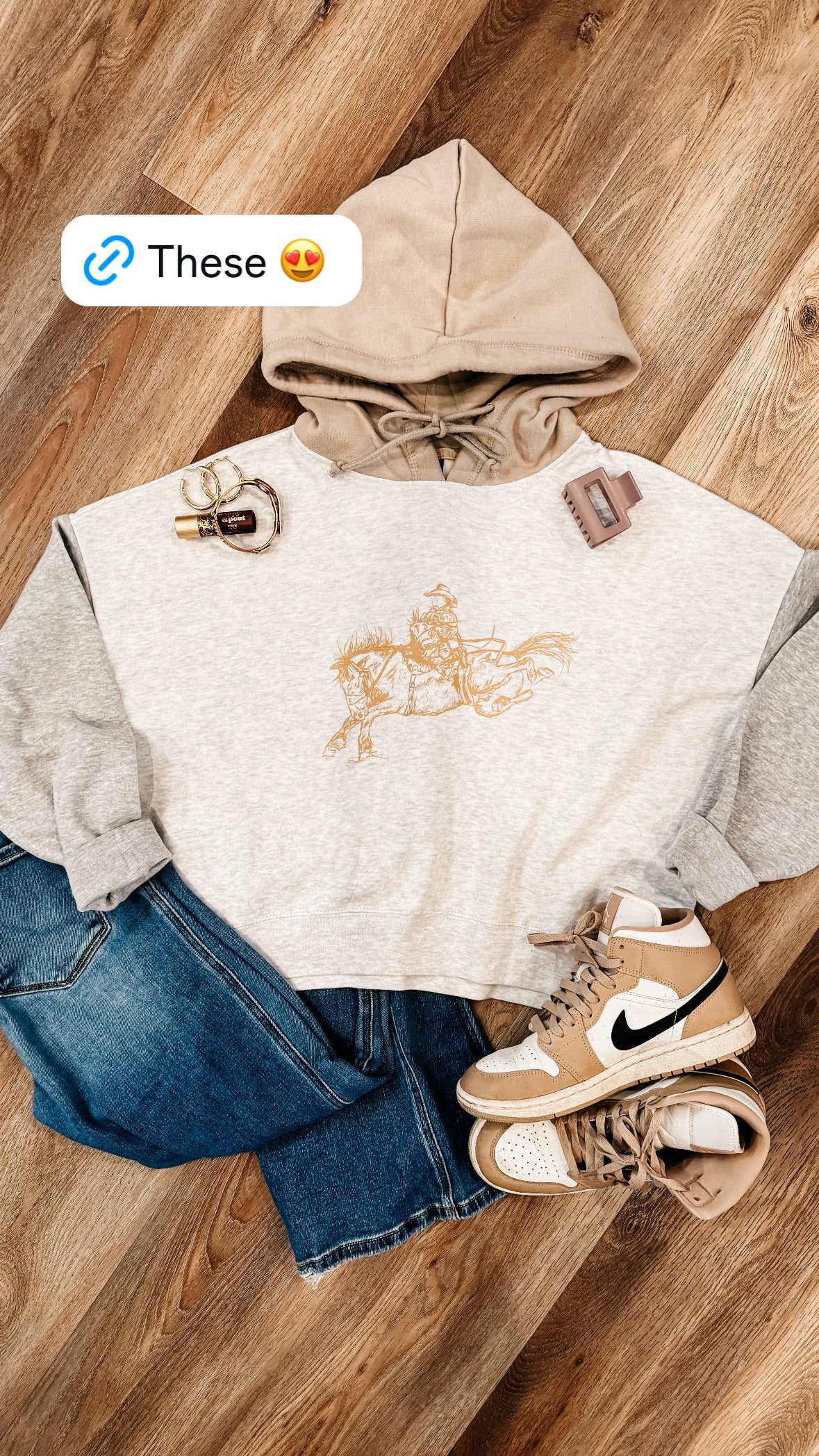 Kick Up Your Heels Tricolor Hoodie