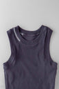 Zigzag Stitch Detail Ribbed Layering Tank Top