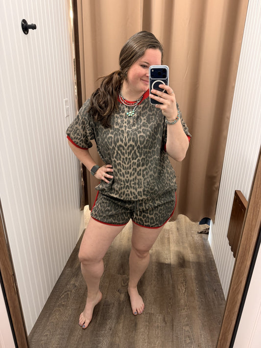 Leopard Short Set